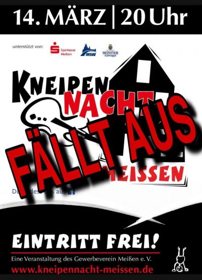 Plakat zur 40. Kneipennacht in Meißen (Sommer Open Air)